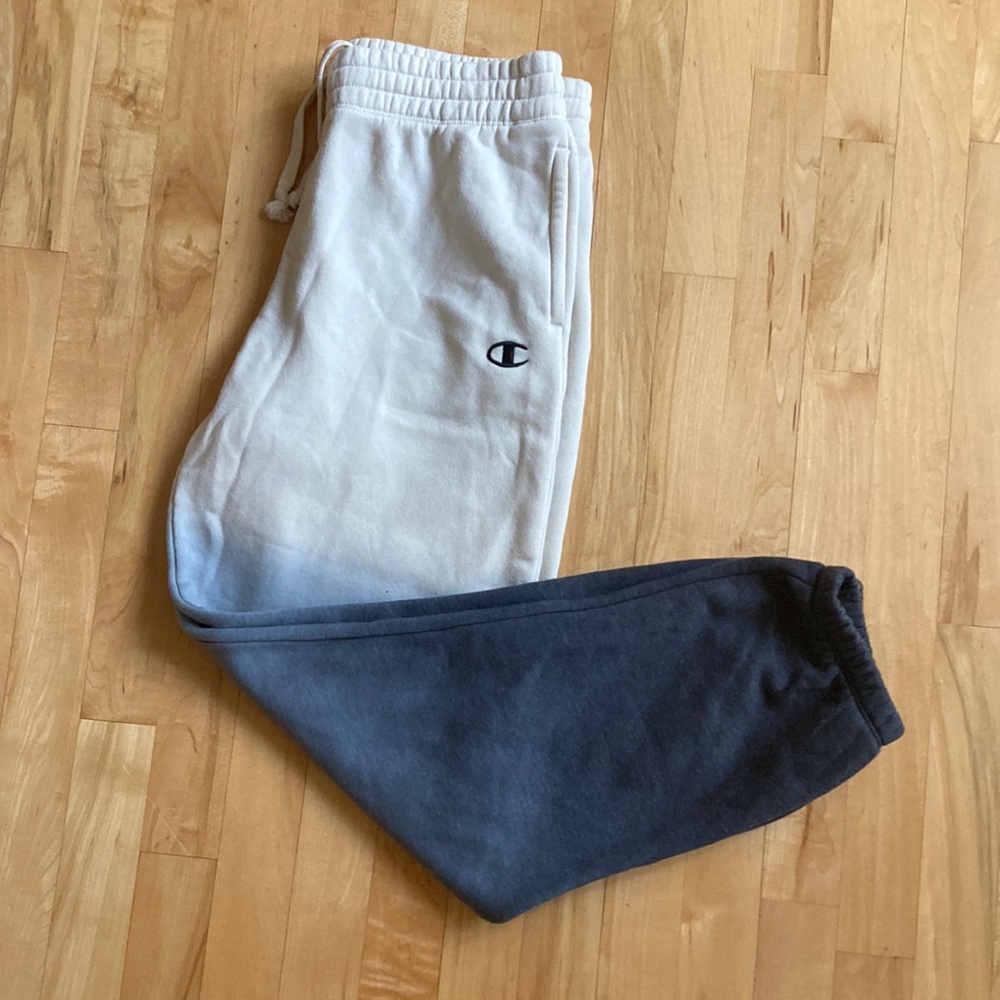 Champion Gray Jogger Sweatpants with Ombre Design